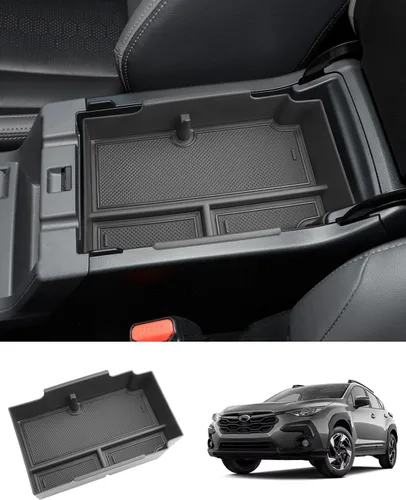 2024 2025 2026 Organizador de Consola Central para Subaru Crosstrek (Base/Premium/Sport/Limited/Wilderness), Bandeja de Consola para Subaru Negro