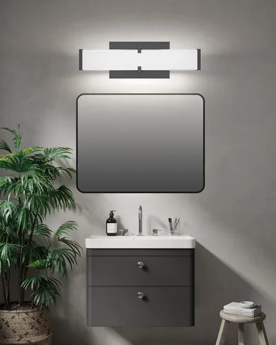 Miniatura 7 de Moderna lámpara de baño sobre espejo de 16 pulgadas (15.75 pulgadas), 20 W, 2000 lúmenes, luz de tocador de baño regulable, barra de luz LED