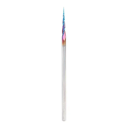 Miniatura 13 de Amana Tool 46286-K Brocas de enrutador CNC en espiral de corte de carburo para plástico, madera 2D/3D tallado 3.6 grados punta de bola de ángulo