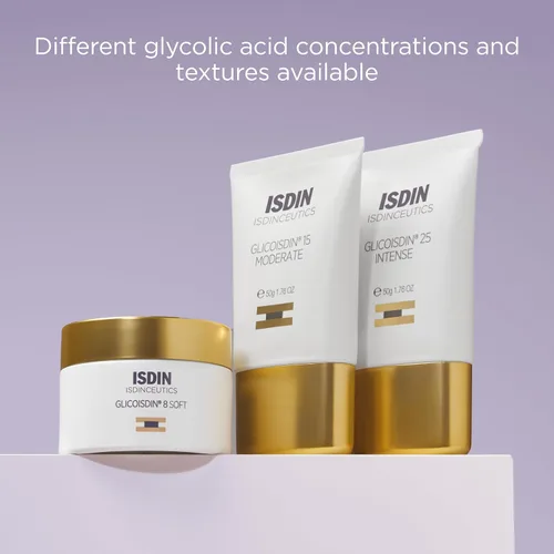 Miniatura 10 de ISDIN Isdinceutics GlicoISDIN 8 Soft (1.76 oz) Crema exfoliante facial con 3.2% de ácido glicólico libre Suaviza la textura de la piel Aumenta