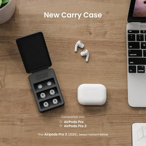Miniatura 3 de Almohadillas de espuma viscoelástica prémium para AirPods Pro 1° y 2° generación, 3 pares, versión Black Magic 6.0, cómodas, seguras, mejor Blanco