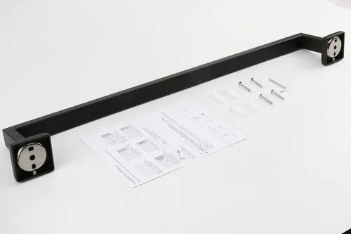 Miniatura 7 de TocTen Toallero de baño – Base cuadrada gruesa SUS304 barra de toalla de acero inoxidable para baño, accesorios de baño, toallero resistente montado
