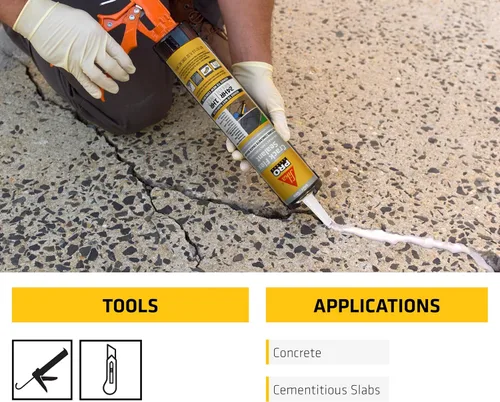 Miniatura 6 de SIKA Sikaflex - Sellador Crack Flex, gris, poliuretano texturizado de alto rendimiento, autonivelante, sellador impermeable para grietas