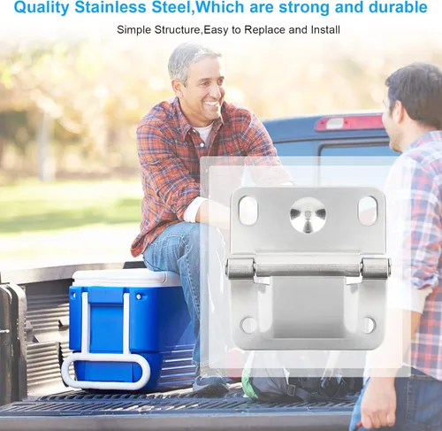 Miniatura 6 de Coleman - Bisagras de repuesto para bisagras de acero inoxidable 5253 6262 6270 5250 5286b para bisagras Coleman de hielo. Paquete de 4