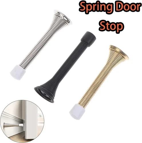 Miniatura 2 de Topes de puerta de resorte para zócalo, soporte de puerta flexible resistente, tope de puerta de acero inoxidable para parte inferior de la puerta