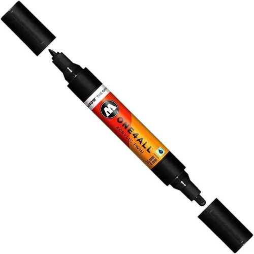 Miniatura 18 de Molotow ONE4ALL - Marcador acrílico de doble bomba, puntas de 0.059 in y 0.157 in, luz Amazonas, 1 cada uno (227.423)