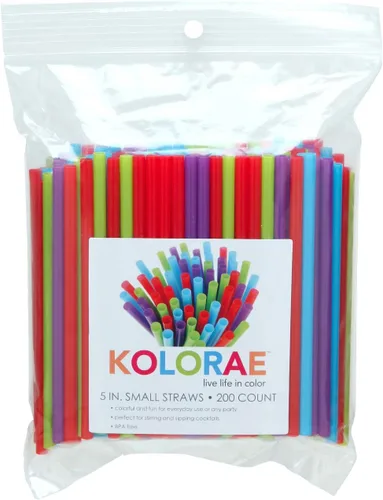 Miniatura 2 de KOLORAE Pajitas para beber de 5 pulgadas – Pajitas coloridas y divertidas para uso diario, perfectas para estirar y beber café y cócteles