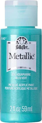 Miniatura 43 de FolkArt Pintura Acrílica Metálica para Manualidades, Fucsia Chispeante 60 ml Pintura Premium con Acabado Metálico, Perfecta para Aplicar Fácilmente