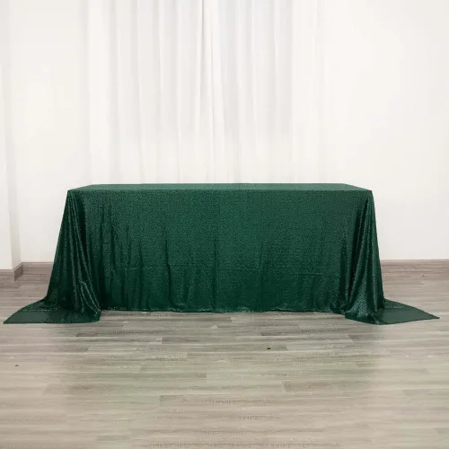 Miniatura 26 de Tableclothsfactory Luxury Collection Duchess - Mantel rectangular de lentejuelas, 60 x 126 pulgadas, color plateado