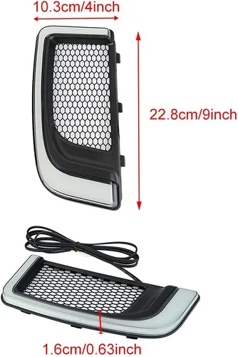 Miniatura 5 de Luces de ventilación Road Glide, intermitentes, circulación diurna, luces laterales para motocicletas 2015-2020 (negro)