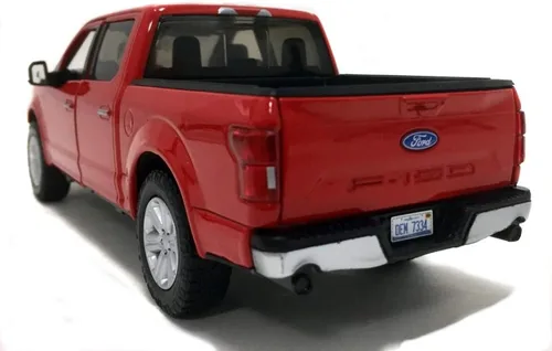 Miniatura 5 de 2019 Ford F-150 Lariat Crew Cab Pickup Truck Rojo 1/24-1/27 Modelo de automóvil fundido a presión por Motormax 79363