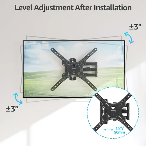 Miniatura 6 de MOUNTUP Soportes de pared para TV para la mayoría de televisores de 26 a 60 pulgadas, soporte de TV de movimiento completo con giro y extensión