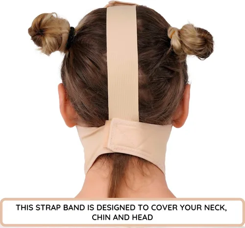 Miniatura 3 de IKIDO Venda de compresión para cuello y barbilla poscirugía para mujer, más delgada para la cara Beige