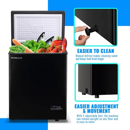 Miniatura 7 de Mini Congelador de Cofre Compacto Máquina de Congelación Profunda con Control Electrónico de Temperatura (Preciso a 1 ℉) Congelador Pequeño