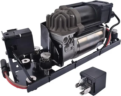Miniatura 7 de Bomba de compresor de suspensión neumática con soporte de bloque de válvula + relé de repuesto para BMW 5 7 GT F01 F02 740i 740Li 750i 750Li 760Li