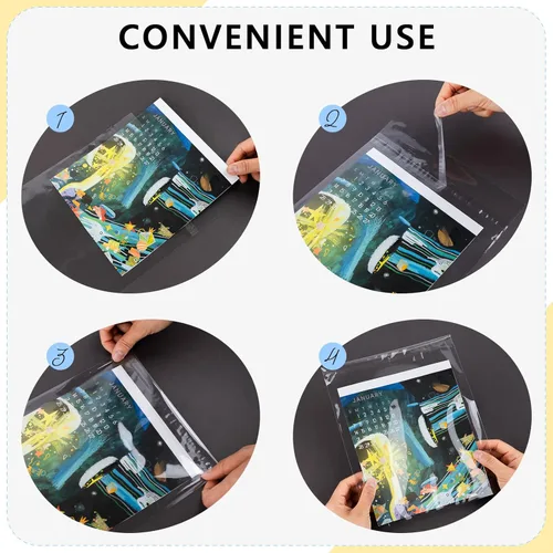 Miniatura 7 de AUEAR, Fundas de plástico transparente de 4 x 6 pulgadas (paquete de 100) – Bolsas resellables de cristal sin ácido de 1.6 mil, aptas