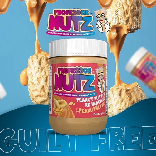 Miniatura 6 de Professor Nutz Mantequilla de maní orgánica, baja en calorías, mantequilla de nuez, mantequilla de maní natural, fibra natural, maní saludable, gran