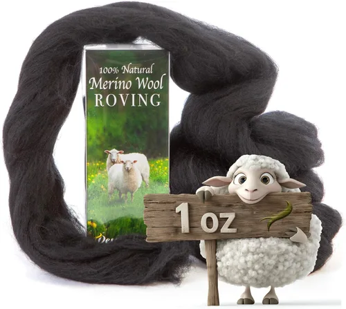 Desert Breeze Distributing Lana Merino 100% Natural Roving - Lana Merino Peinada de Primera Calidad Roving - Tapicería, Hilado, Fieltrado Húmedo y