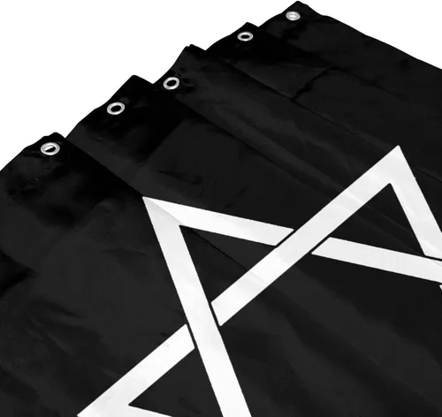 Miniatura 5 de Star of David - Cortina de ducha con ganchos, tela impermeable, juego de cortina de ducha para baño, duchas y bañeras, 72 x 72 pulgadas