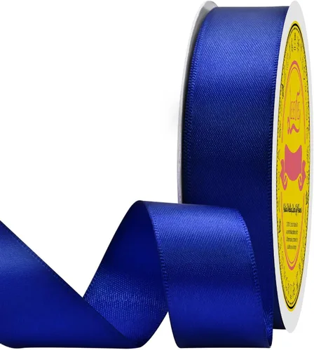 Miniatura 203 de Cinta de satén blanca antigua de doble cara de 1-1/2 pulgadas x 50 yardas, cinta de poliéster para envolver regalos, día de San Valentín, bodas