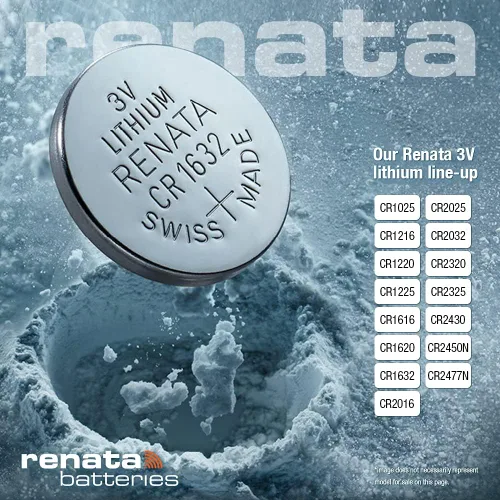 Miniatura 4 de Renata CR1632 Baterías - Batería de litio de 3 V 1632 (10 unidades)