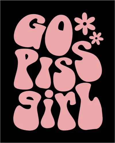 Miniatura 8 de Go Piss Girl Arte de Pared Trendy Arte de Pared Divertido Idea de Regalo Lindo Decoración de Apartamento Impresión de Baño Rosa Decoración