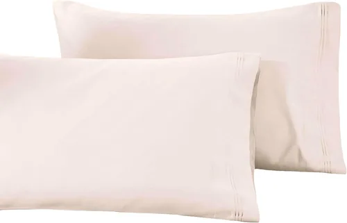 Miniatura 9 de Juego de fundas de almohada tamaño grande de algodón egipcio, de 1500 hilos, de color liso., Negro, Estándar