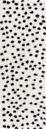 Miniatura 14 de Hauteloom Cansu - Alfombra de felpa para sala de estar, dormitorio, color negro, 6 pies 7 pulgadas x 9 pies Negro/Cansu