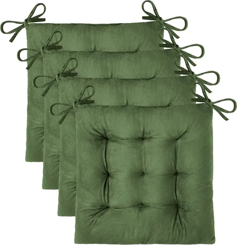 Miniatura 16 de OVOV 1 paquete de cojines para sillas de comedor, cojines de asiento suaves para sillas de escritorio de cocina, cojines cuadrados para sillas