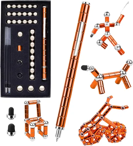 Miniatura 13 de Relleno de Calcetín Navideño Bolígrafo Fidget Magnético, Bolígrafo Magnético para Chicos Adolescentes, Bolígrafo Magnético de Descompresión Juguete