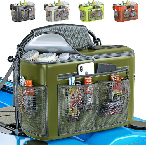 Miniatura 12 de Skywin Enfriador de Kayak Detrás del Asiento, Enfriador Impermeable para Kayak, Compatible con Asientos de Estilo Silla de Césped, Almacena Bebidas