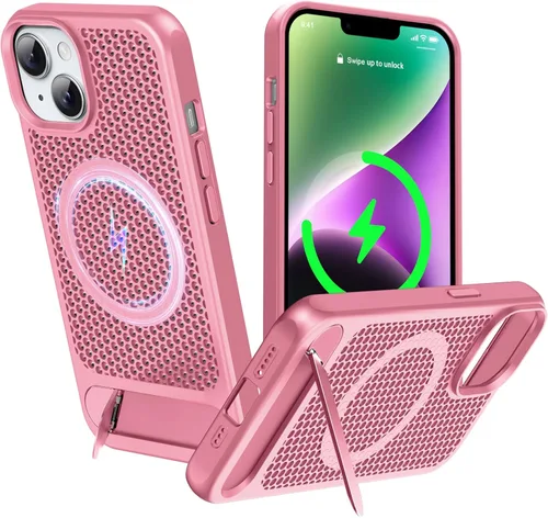 Miniatura 38 de Funda magnética de disipación de calor para iPhone 13 Pro Max, para MagSafe, protección contra caídas Coolingf, funda con función atril ajustable