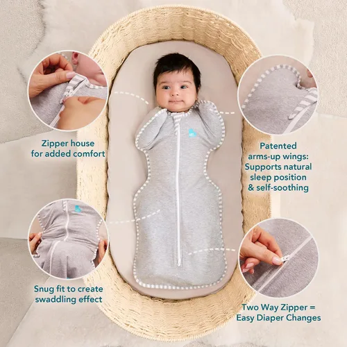 Miniatura 2 de Love to Dream Swaddle UP Warm, 2.5 TOG, dramáticamente mejor sueño, permite que el bebé duerma en la posición preferida de brazos arriba