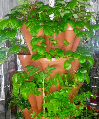 Miniatura 4 de Macetas apilables en vertical para jardinería, tamaño grande, de Mr. Stacky, haz crecer las plantas utilizando un espacio limitado y un mínimo