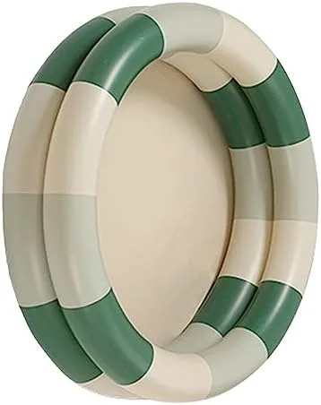 Piscina inflable para bebé, piscina inflable retro para bebé, piscina familiar bonita y gruesa de agua (rayas verdes)