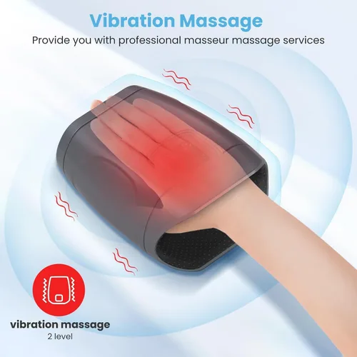 Miniatura 4 de JQX Masajeador de manos con calor y compresión, masajeador de manos eléctrico inalámbrico, 3 niveles de presión para dedos, regalos para mujeres
