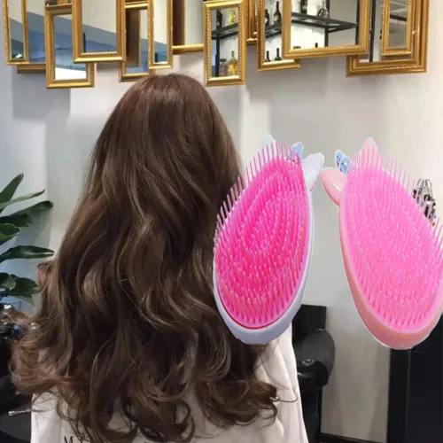 Miniatura 4 de Artkingdome - Cepillo de pelo de unicornio para secar en húmedo, cepillo desenredante antiestático, suave masaje para mujeres, cepillos de pelo