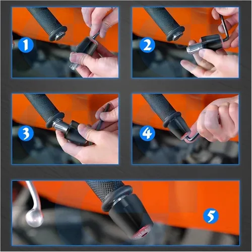 Miniatura 3 de Motorcycle Motorcycle 7/8" 22MM Handlebar Hand Grips Handle Bar End Cap for Suzuki V-Strom 650/XT 1000/XT 1050XT VStrom DL650 DL1000 DL250 Handle