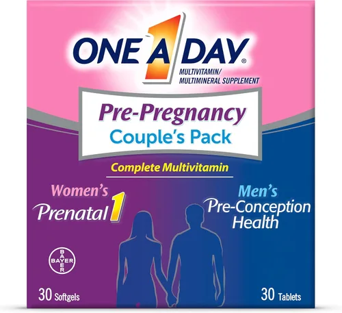 One A Day Multivitamínico Prenatal en Cápsulas Blandas para Hombres y Mujeres incluyendo Vitaminas A, Vitamina C, Vitamina D, B6, B12, Ácido Fólico