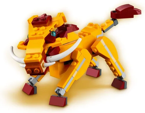 Miniatura 6 de LEGO Creator 3 en 1 León Salvaje 31112 Kit de Construcción de Juguete 3 en 1 con Juguetes de Animales para Niños, Nuevo 2021 (224 Piezas)