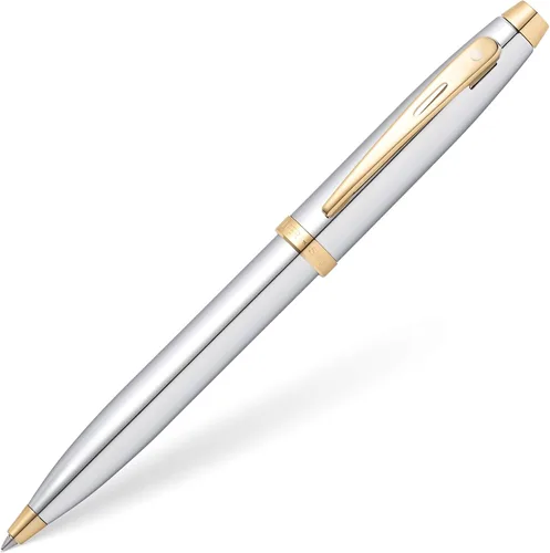 Miniatura 11 de Sheaffer 100 Bolígrafo de laca negra brillante con ribete cromado pulido