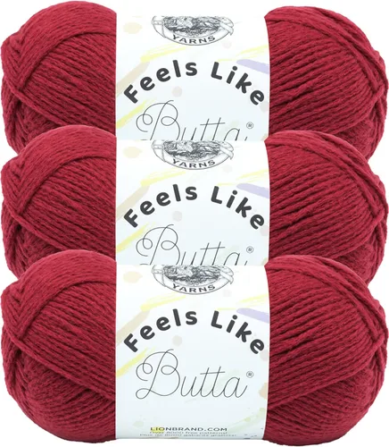 Miniatura 53 de Lion Brand Yarn - Hilo Feels Like Butta, hilo aterciopelado suave para tejer y hacer ganchillo, paquete de 1, Negro