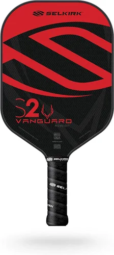 Miniatura 26 de Selkirk Sport Vanguard - Paleta híbrida de pickleball de fibra de carbono con núcleo de polipropileno X5, raquetas de pickleball 1.0 Rojo