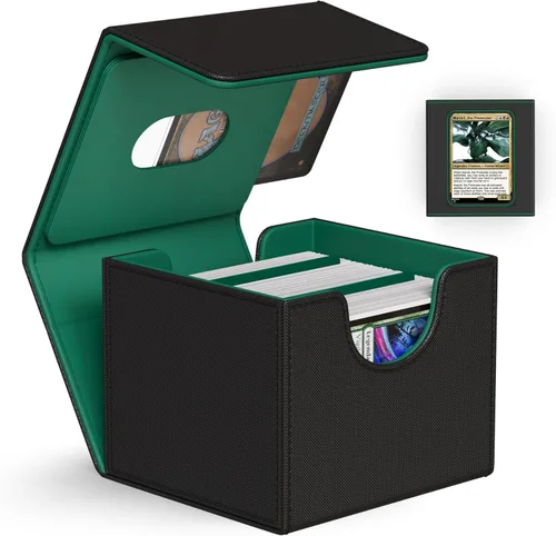 Miniatura 36 de Caja de almacenamiento de cartas ZLCA para cartas de intercambio, caja de cubierta de baraja MTG Commander con capacidad para más de 120 cartas