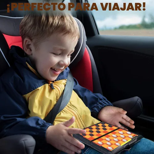 Miniatura 6 de Gamie juego de tablero magnético incluye 12 juegos de diversión retro – 5 pulgadas diseño compacto – en caja individual– enseña estrategia y enfoque