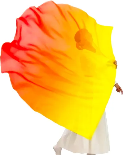 Miniatura 12 de Wuchieal Bandera de alabanza de 55" de 1 pieza con poste escalable, bandera de adoración Semicírculo Alas de Ángel de Adoración para Danza
