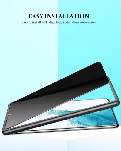 Miniatura 7 de Protector de pantalla de privacidad compatible con Samsung Galaxy S24 Ultra, vidrio templado con protector de lente de cámara, compatible