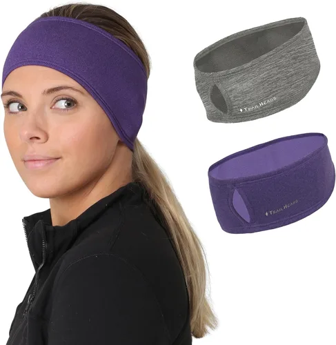 Miniatura 20 de TrailHeads - Diadema para mujer, diseño de cola de caballo, con banda para la oreja que absorbe la humedad, ideal para correr