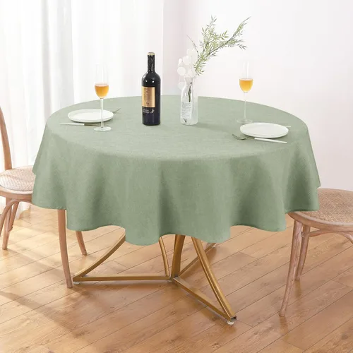 Miniatura 16 de AUSSPVOCT 2 manteles de lino texturizado para mesa rectangular, 52 x 70 pulgadas, mantel rectangular impermeable, lavable, tela para mesa