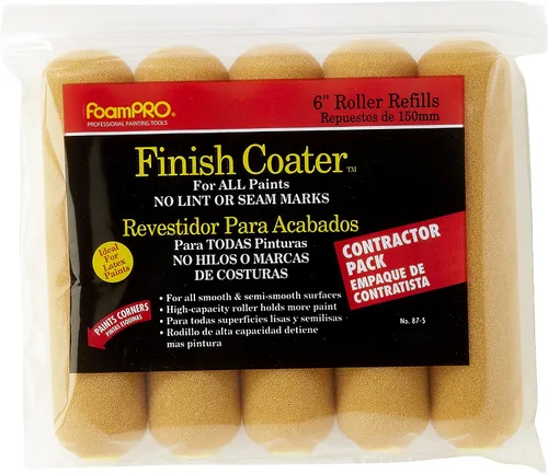 FoamPRO 87-5 repuestos de rodillo de pintura de espuma, 6 pulgadas (paquete de 5)